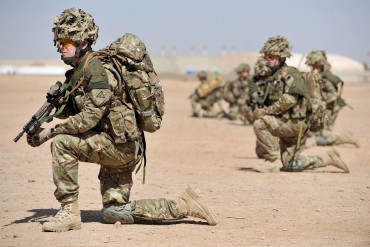 Fusiliers engaged in operational duties